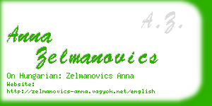 anna zelmanovics business card